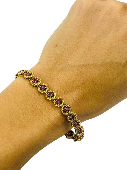 Bracelet Or avec Rubis