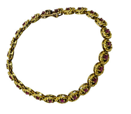 Bracelet Or avec Rubis