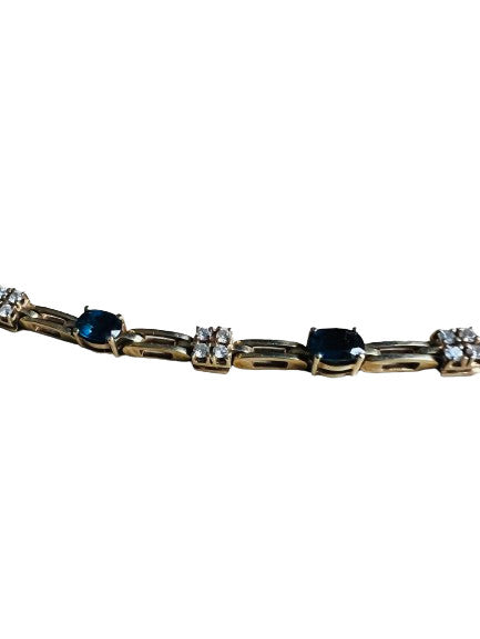 Bracelet Or avec Saphirs et Diamants