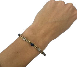 Bracelet Or avec Saphirs et Diamants