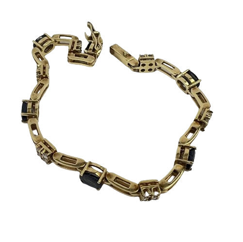 Bracelet Or avec Saphirs et Diamants