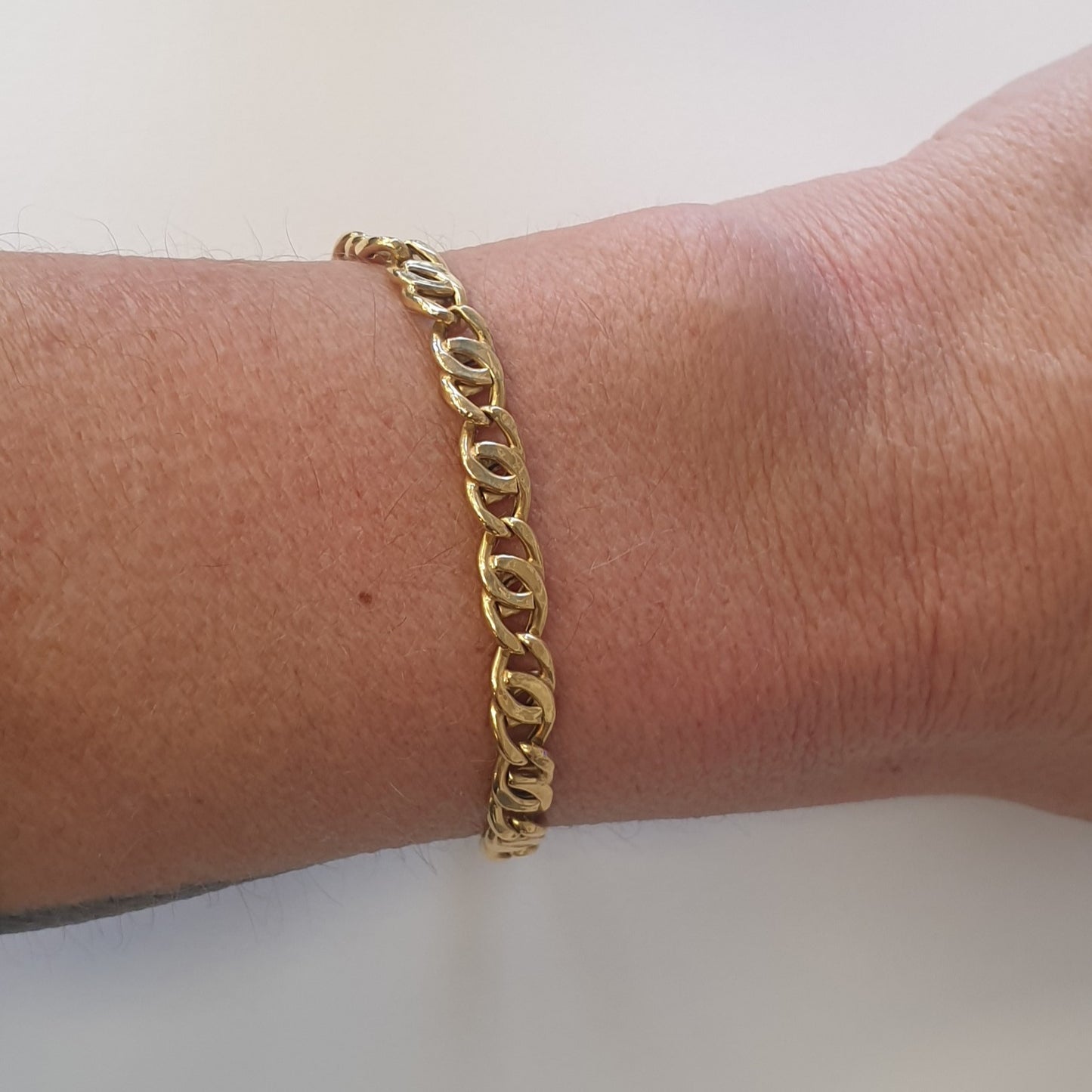 Bracelet maille marine or jaune
