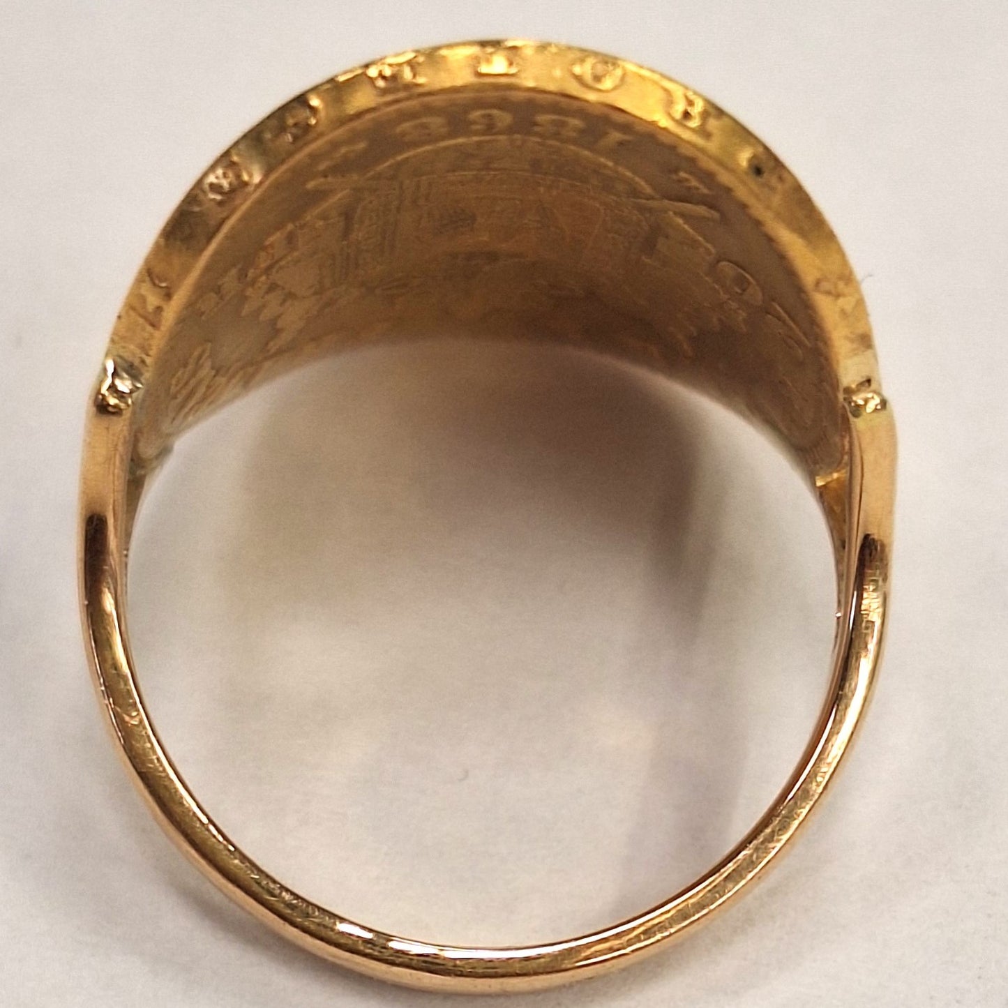 Bague Or avec Pièce 20 fcs Napoléon 1868