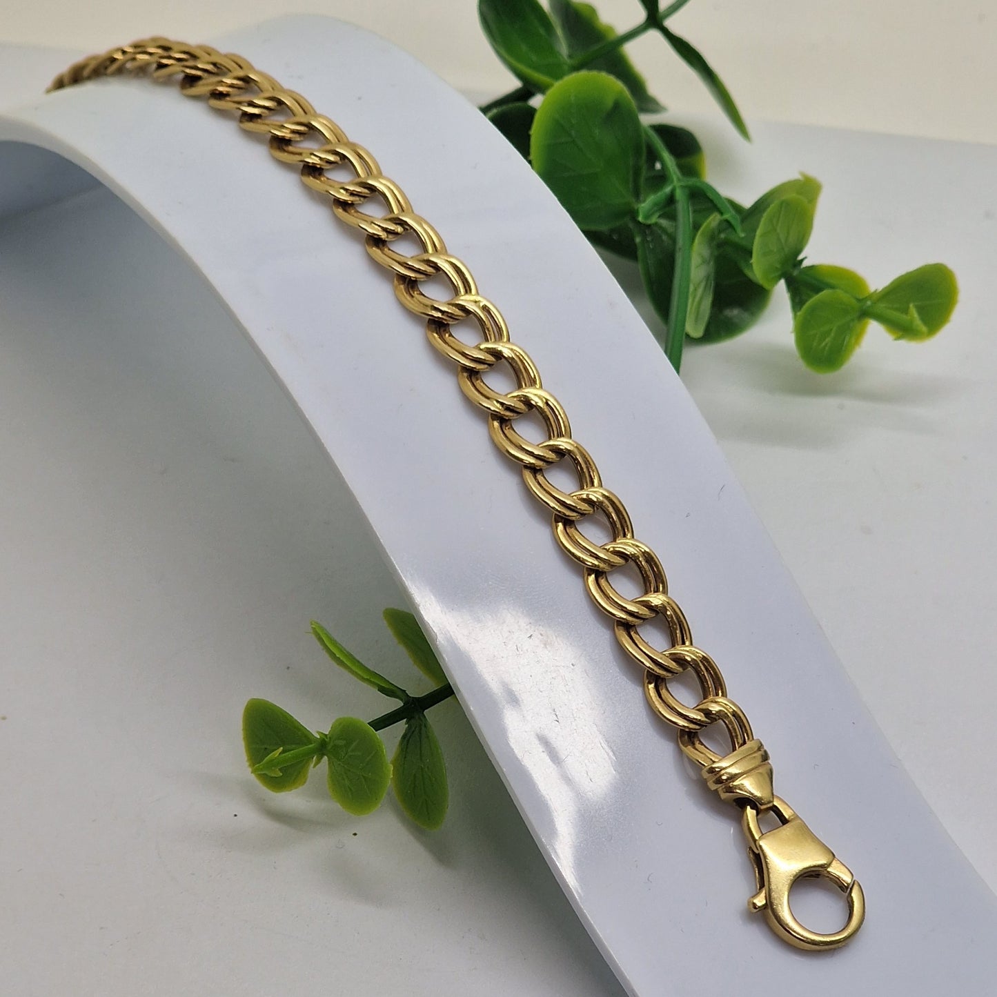 Bracelet or maille gourmette