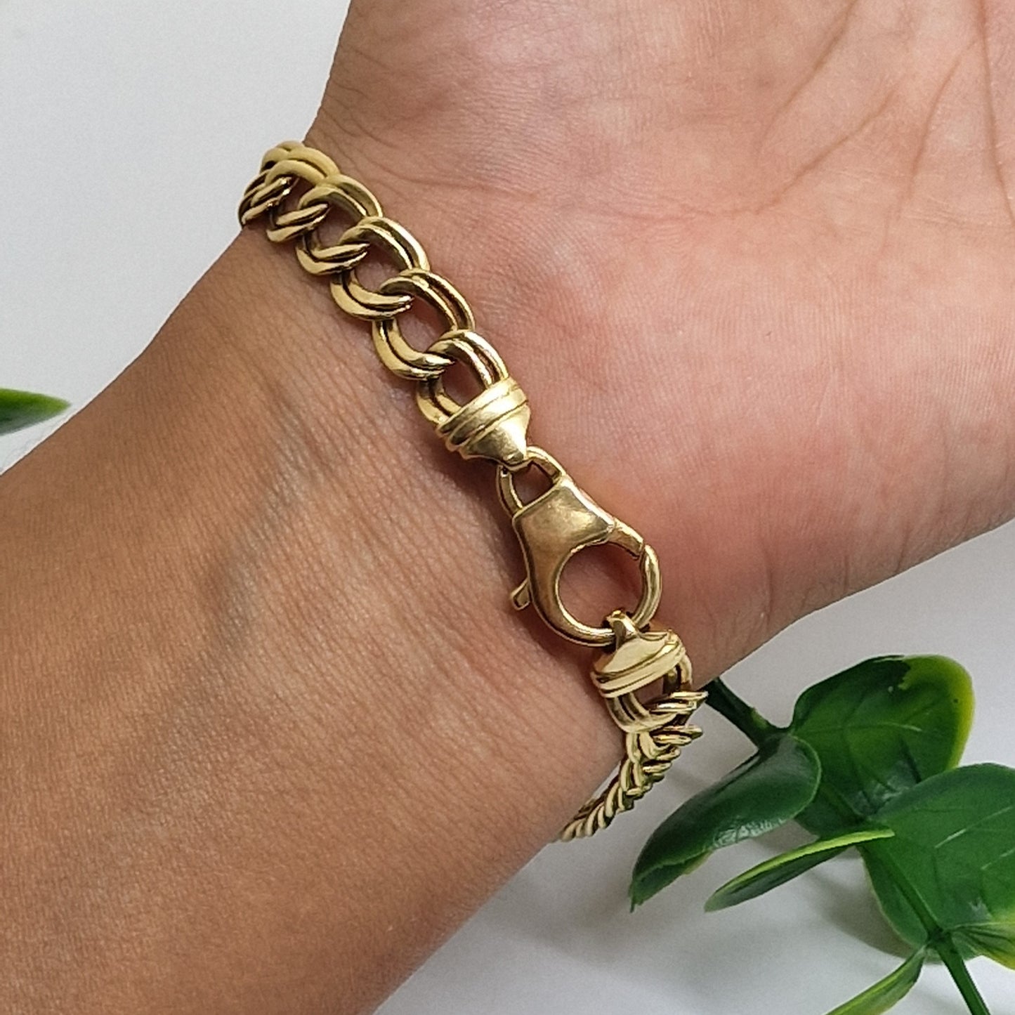 Bracelet or maille gourmette