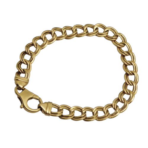 Bracelet or maille gourmette