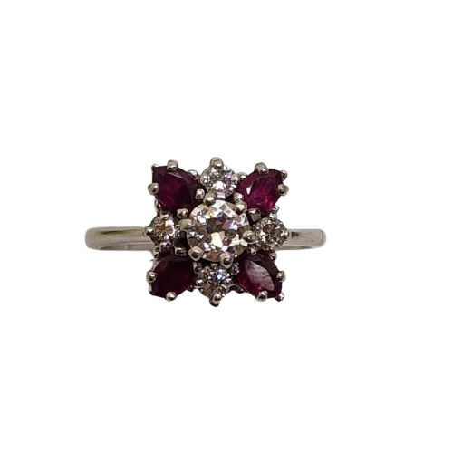 Bague en Or avec Diamants et Rubis