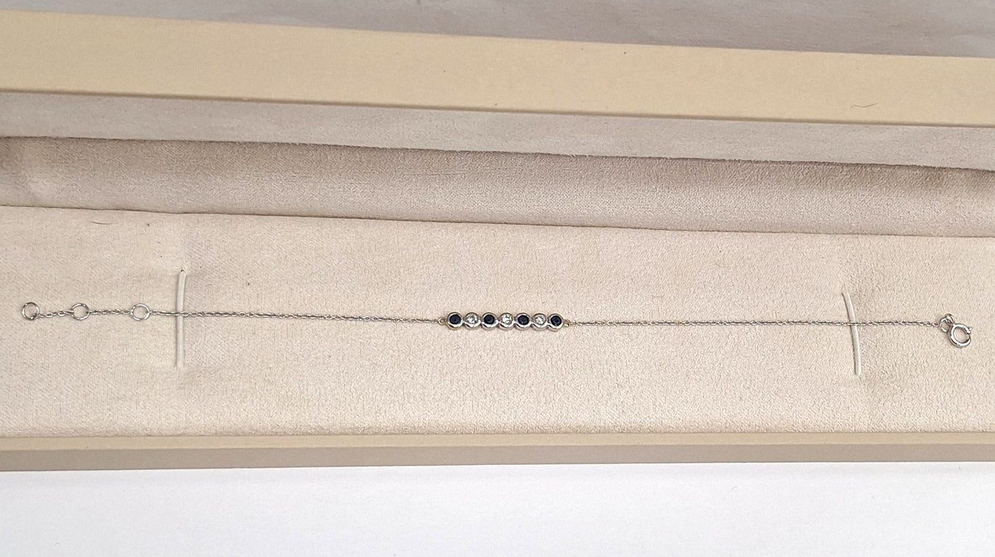 Bracelet avec Saphir et Diamants
