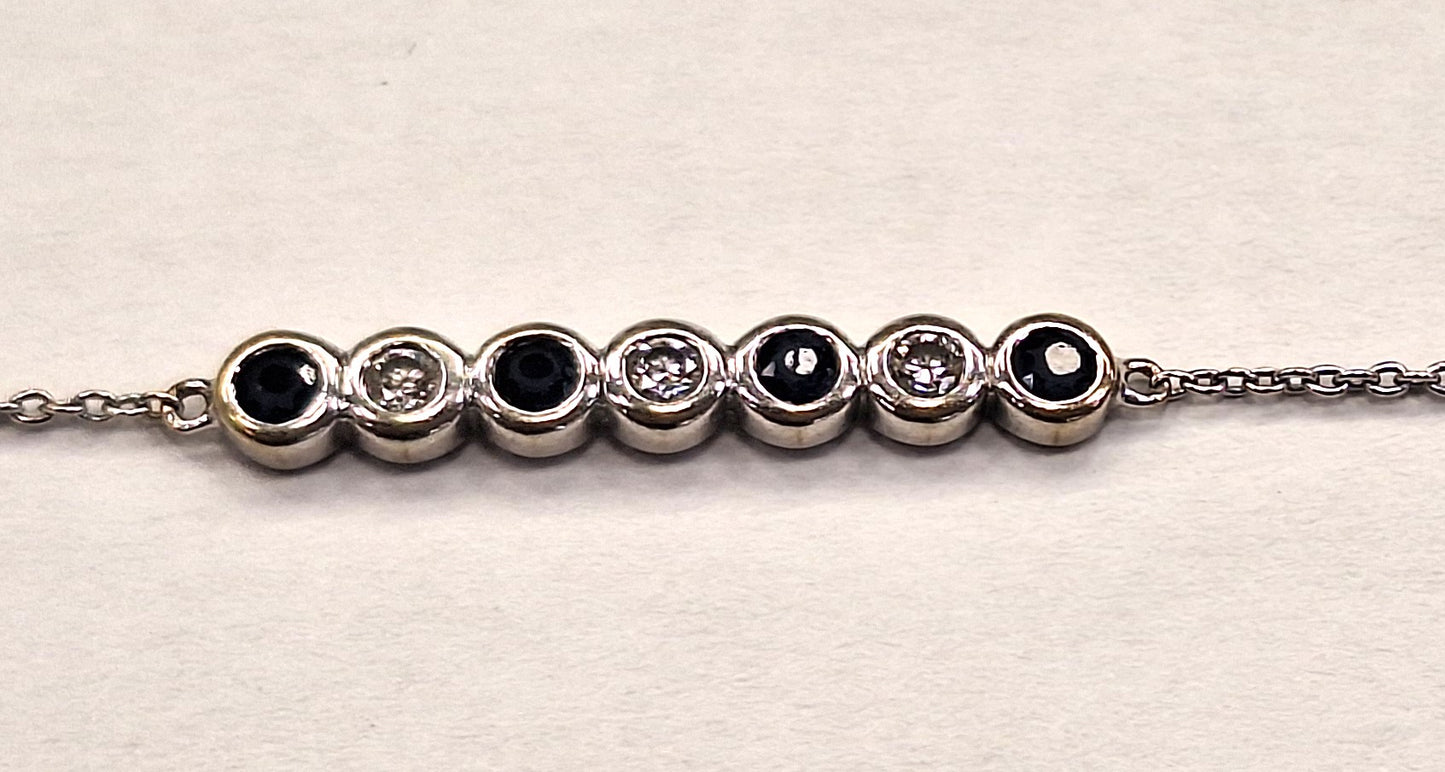 Bracelet avec Saphir et Diamants