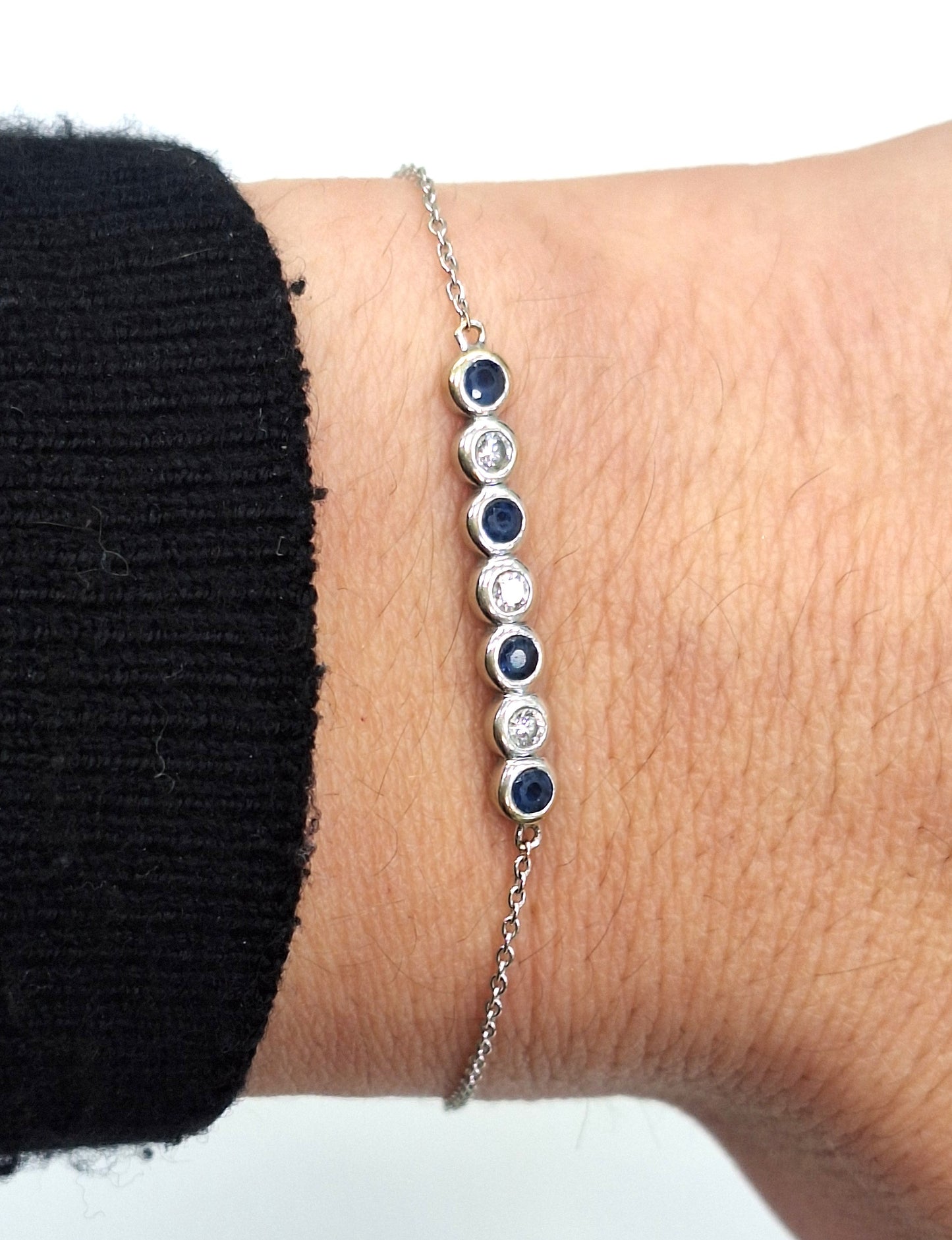 Bracelet avec Saphir et Diamants