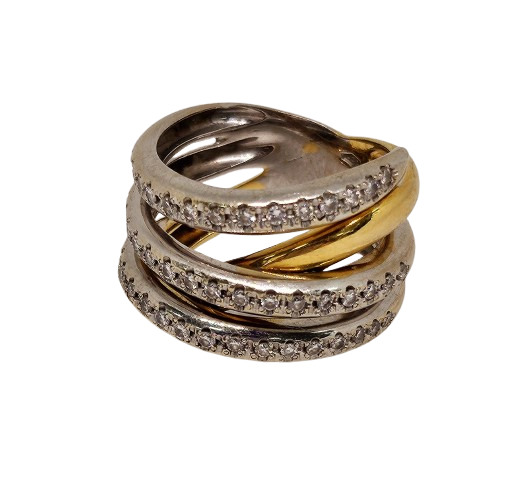 Bague en Or 18K et diamants T.55