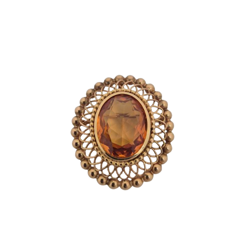 Pendentif en Or jaune 18k avec Citrine