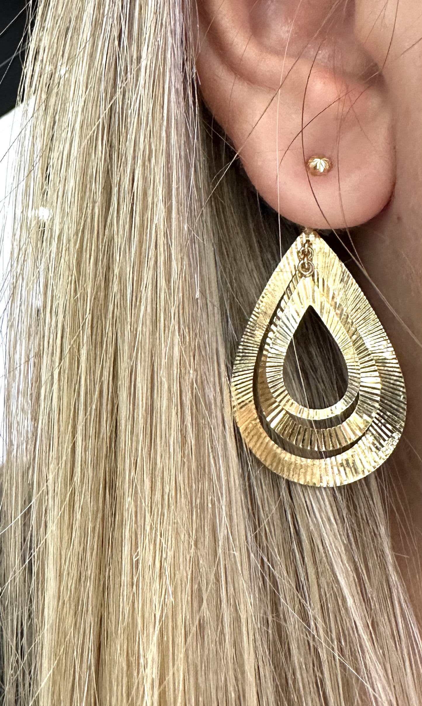 Boucles d'Oreille Pendantes Or Jaune