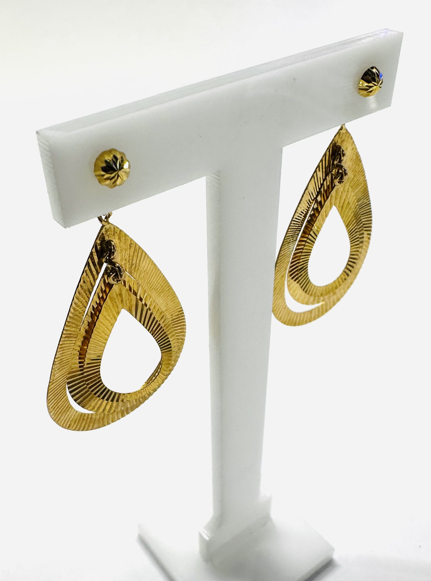 Boucles d'Oreille Pendantes Or Jaune