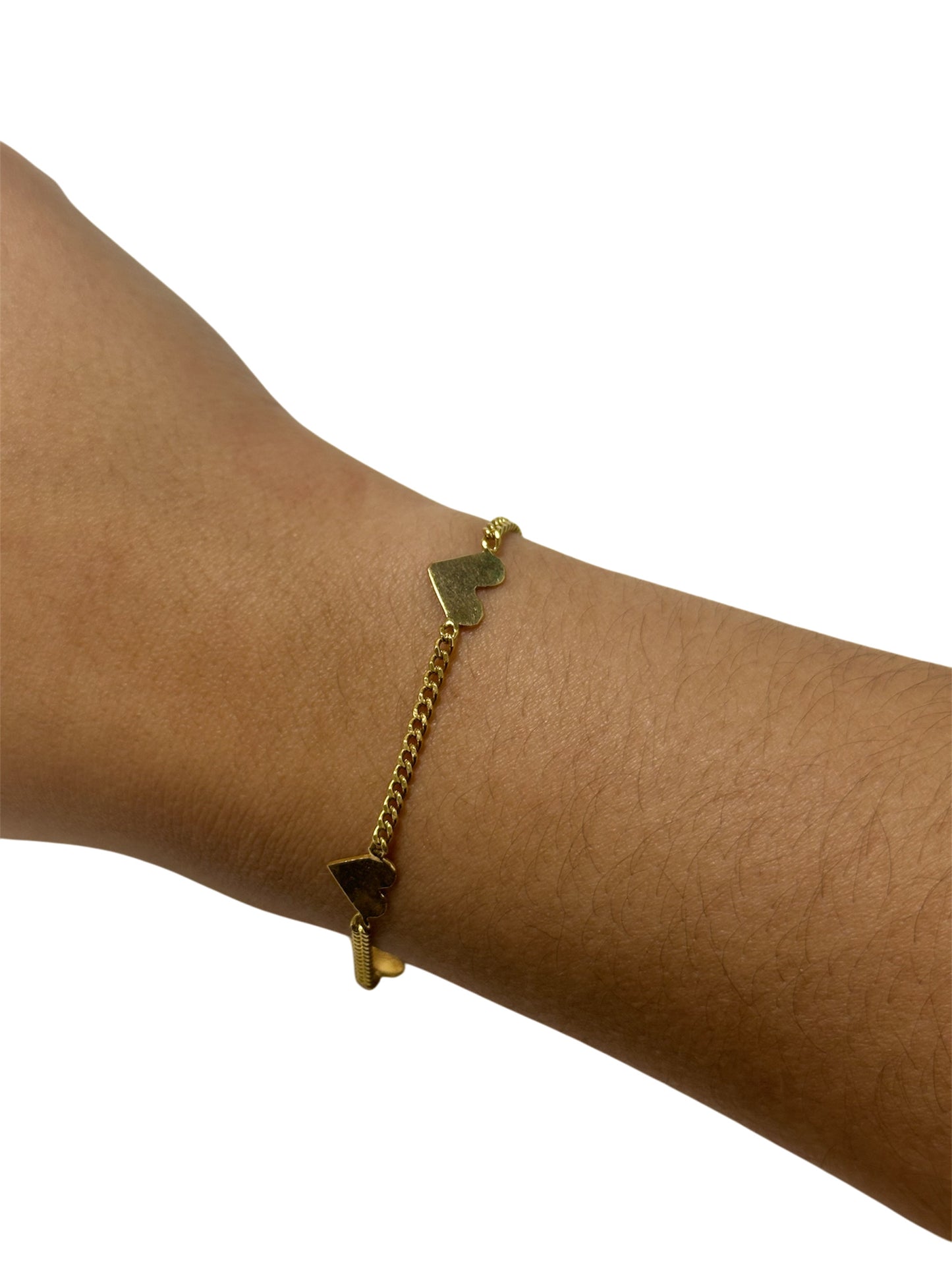 Bracelet Or avec Coeurs