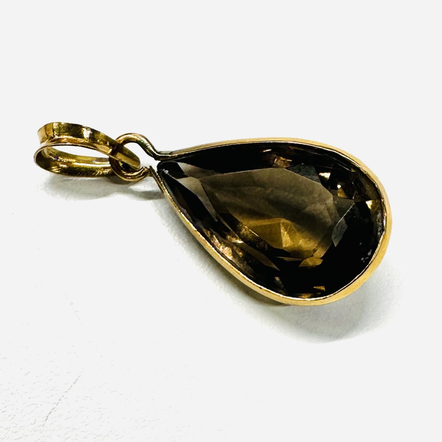 Pendentif Or avec Quartz Fumé