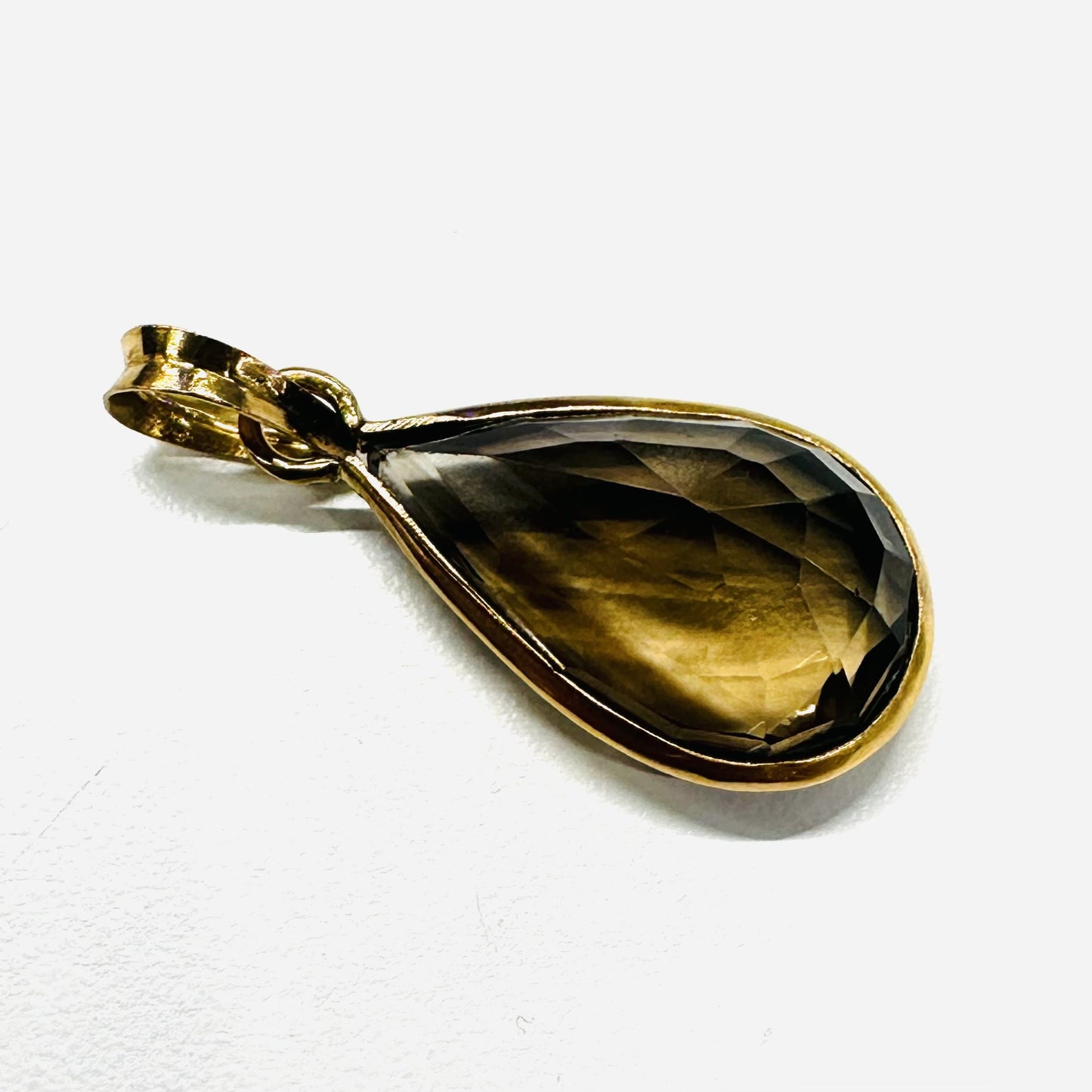 Pendentif Or avec Quartz Fumé