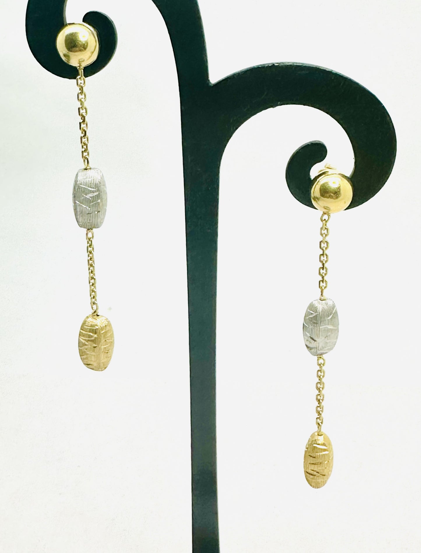 Boucles d'Oreille 2 Ors Pendantes