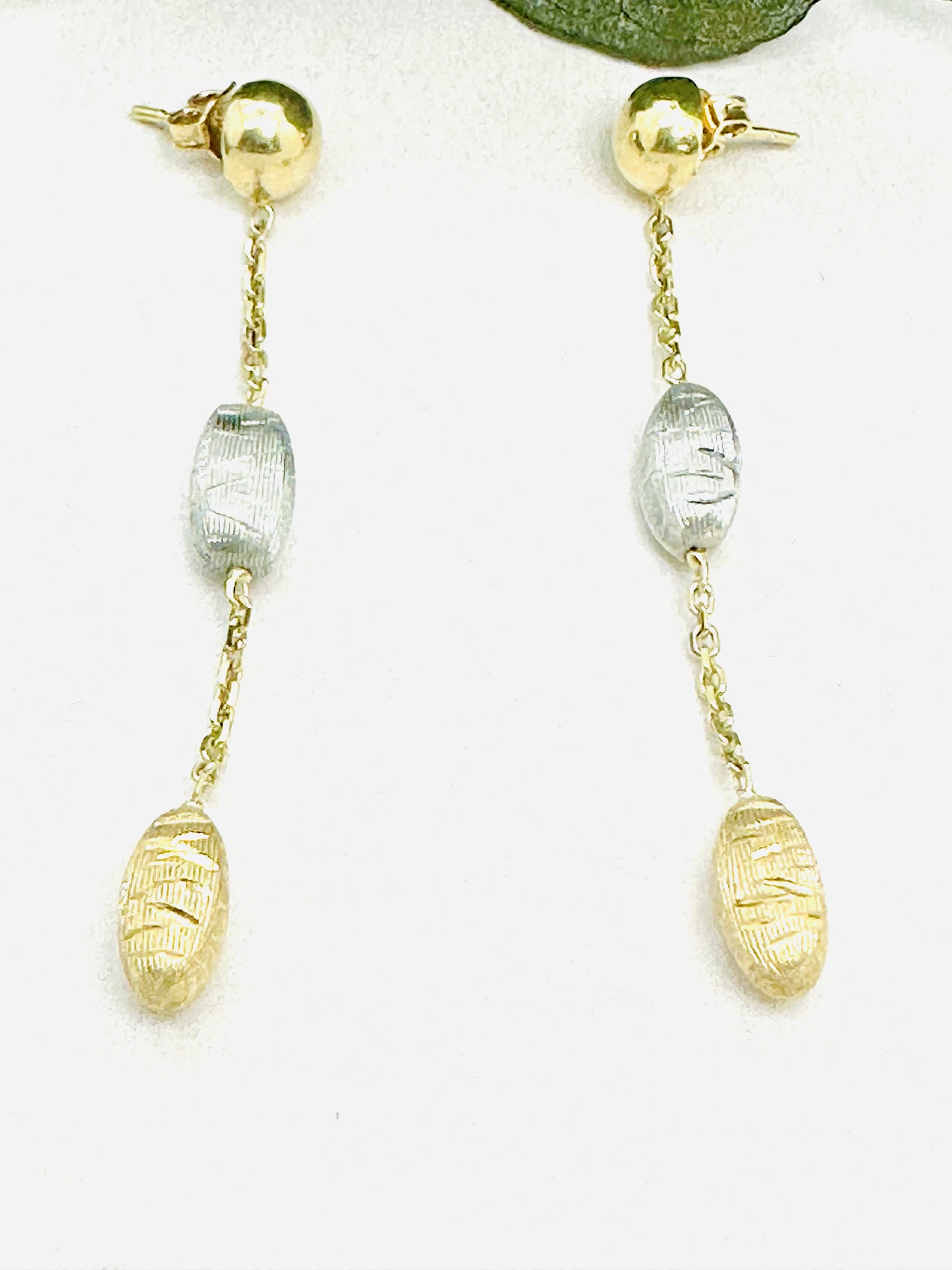 Boucles d'Oreille 2 Ors Pendantes