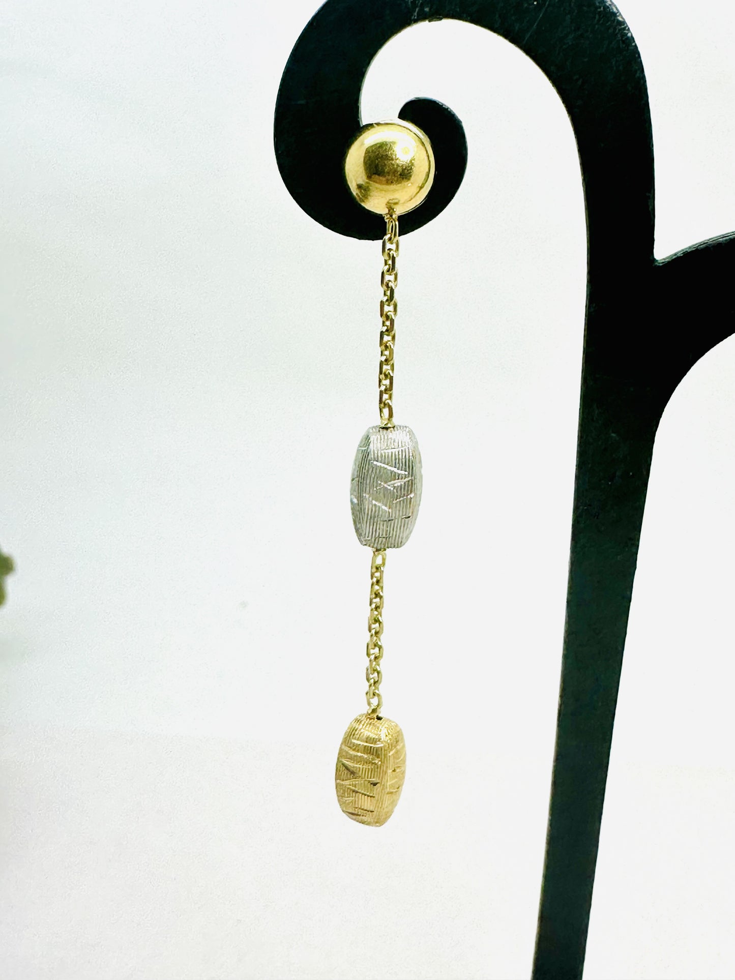 Boucles d'Oreille 2 Ors Pendantes