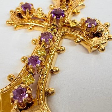 Pendentif Croix avec Améthyste
