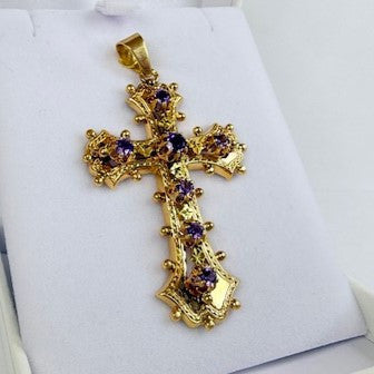 Pendentif Croix avec Améthyste
