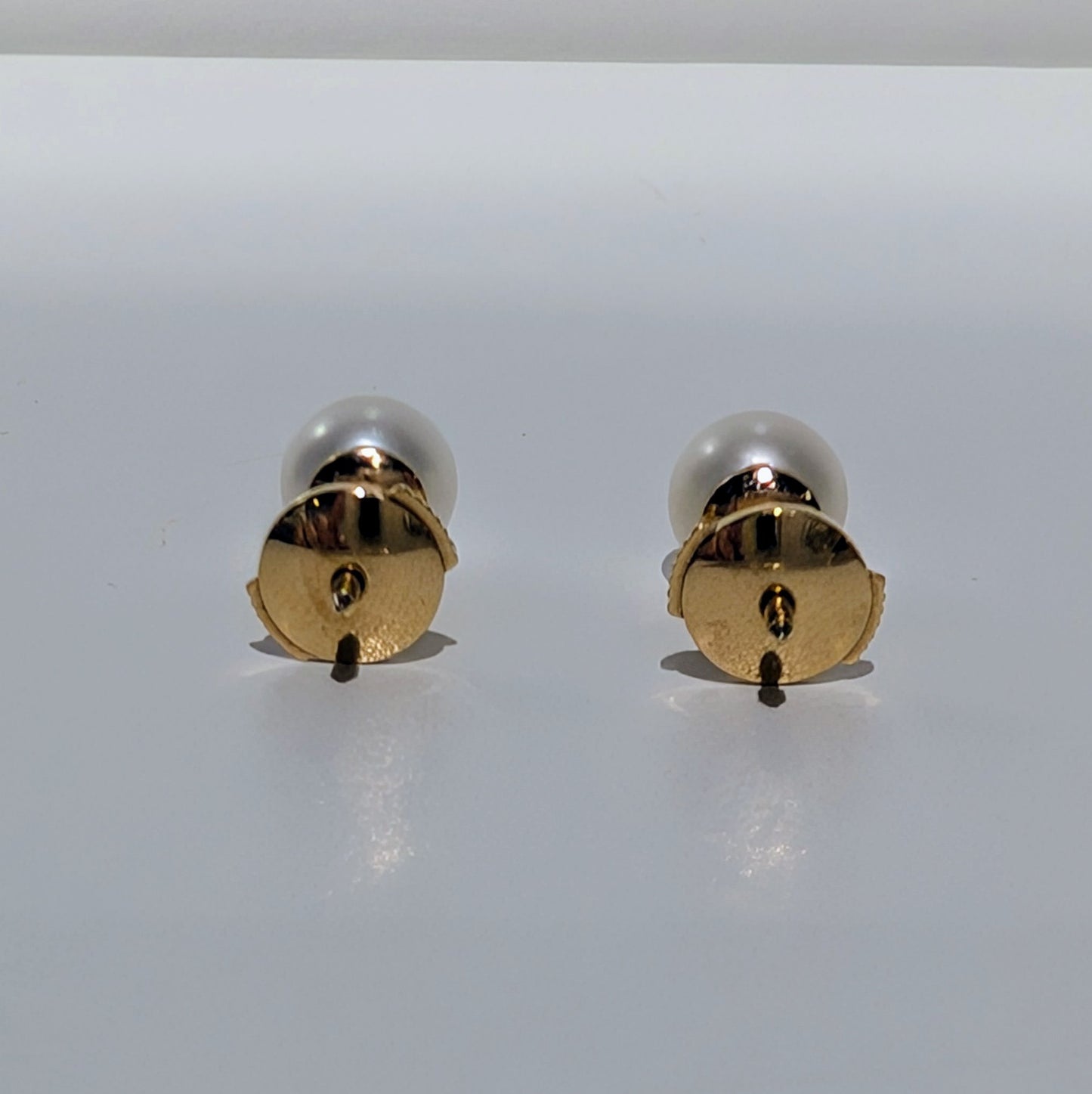 Boucles d'Oreille Or avec Perles Blanches