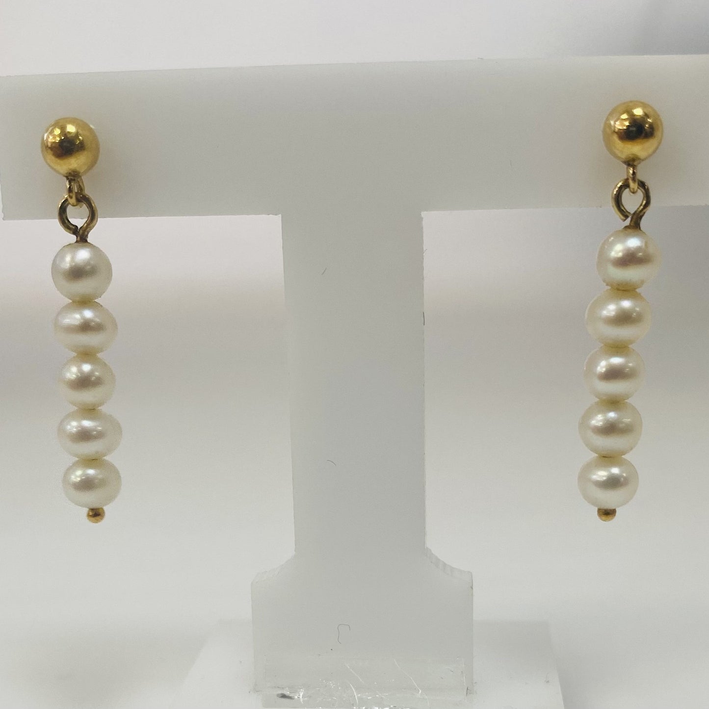 Boucles Pendantes avec Perles Nacrées