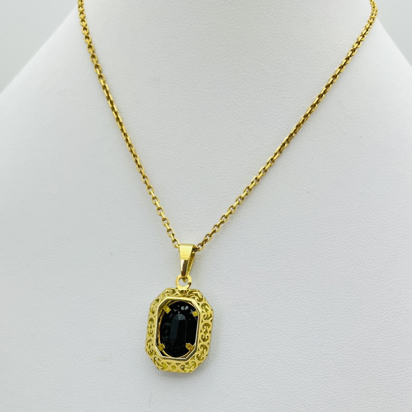 Pendentif 2 Ors avec Saphir et Diamants