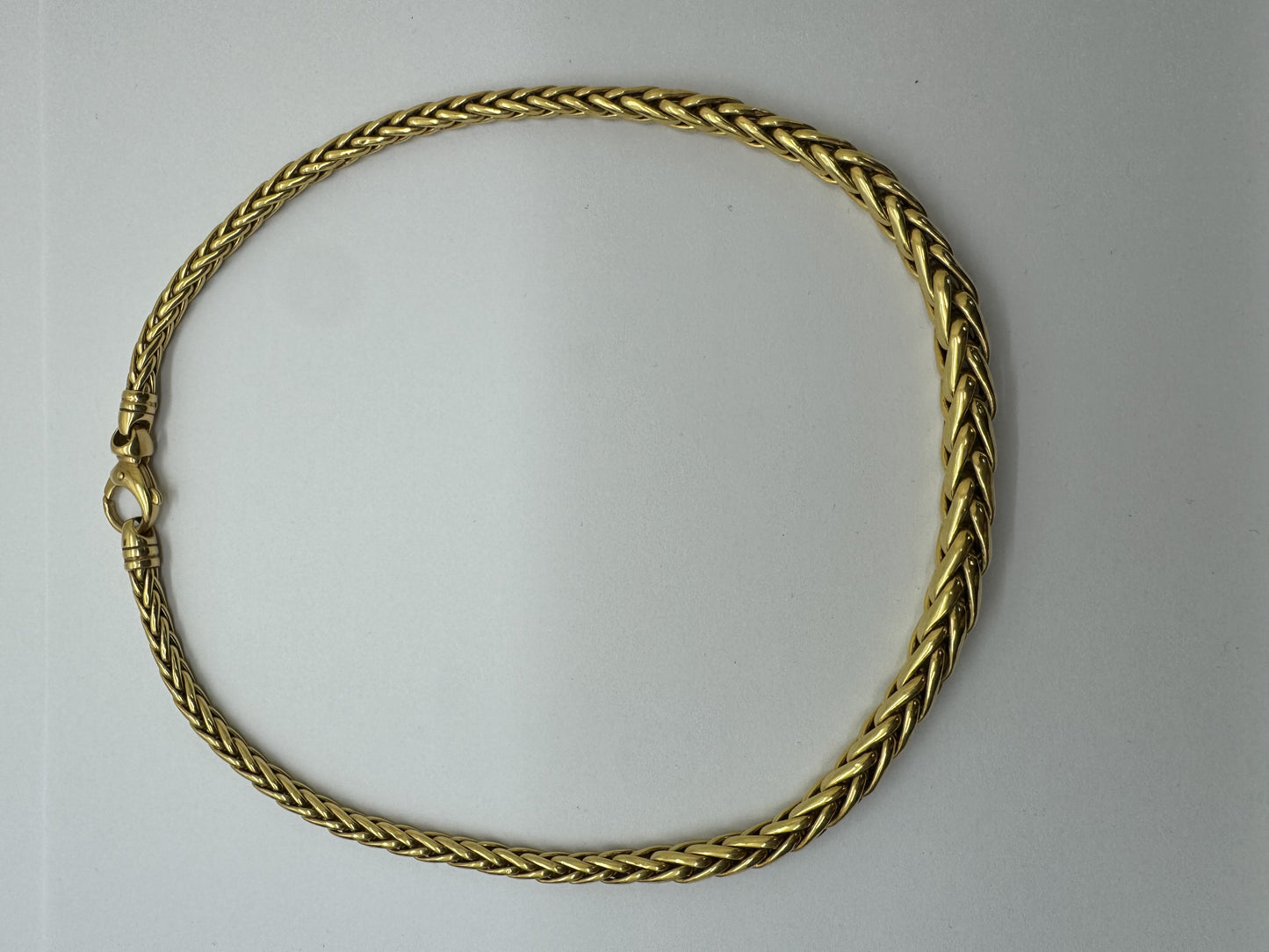 Collier Or Maille Palmier en Chute