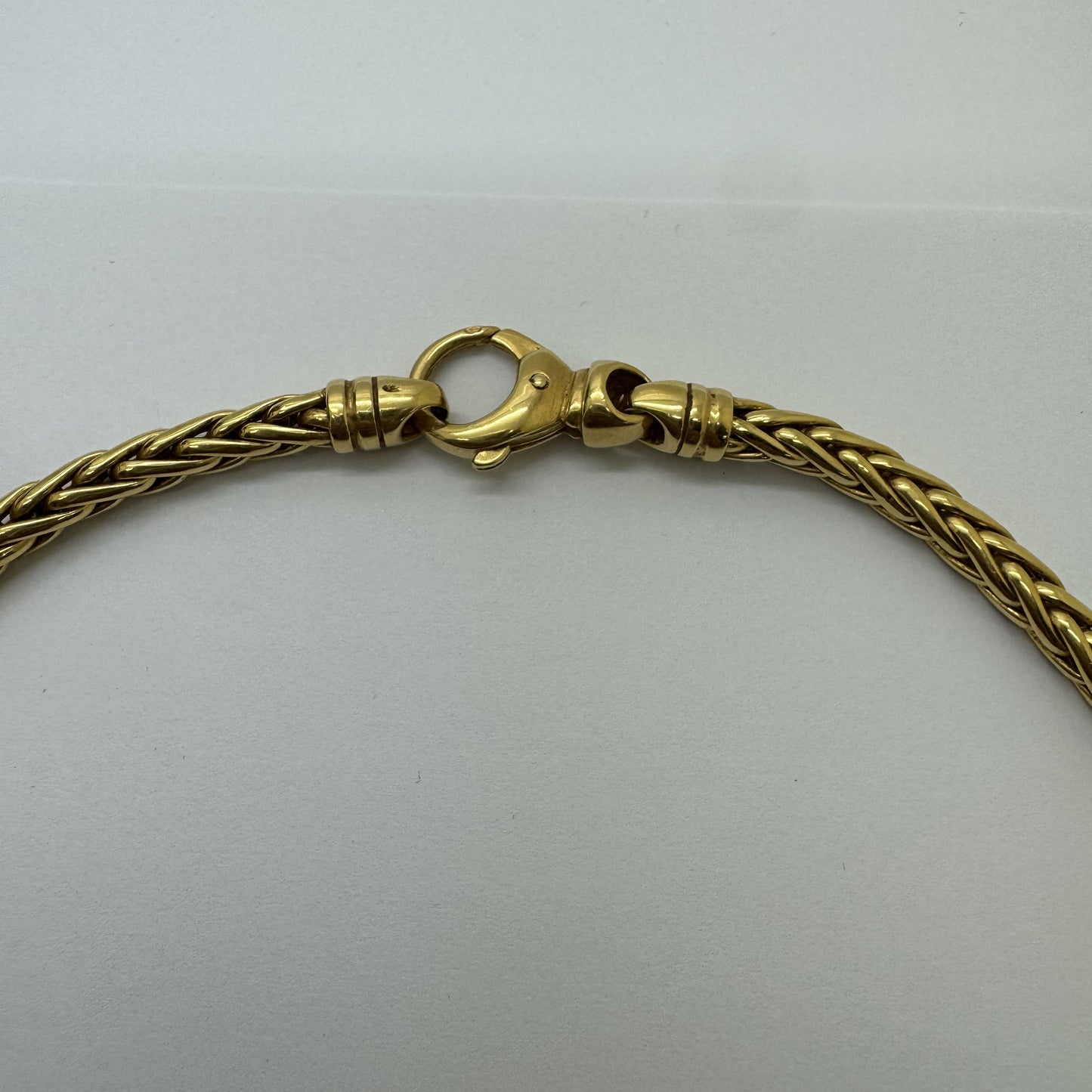 Collier Or Maille Palmier en Chute