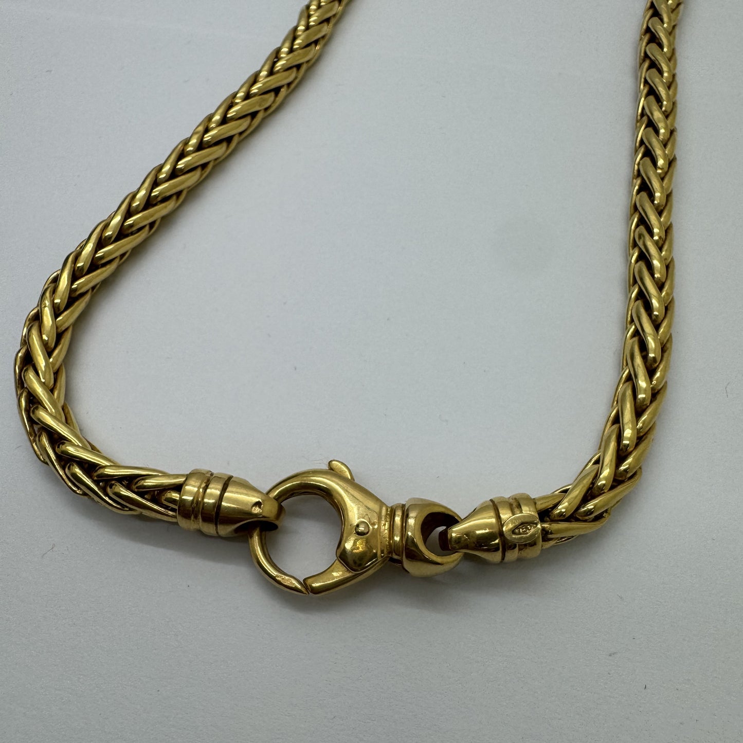 Collier Or Maille Palmier en Chute