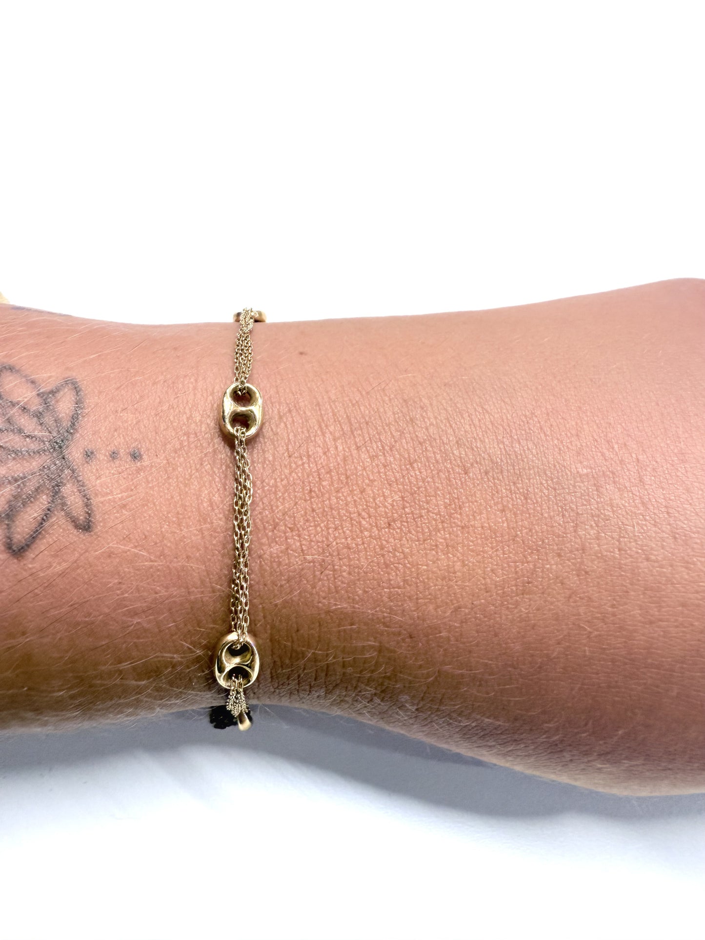 Bracelet Or Maille Grain de Café