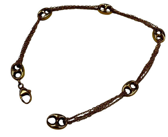 Bracelet Or Maille Grain de Café