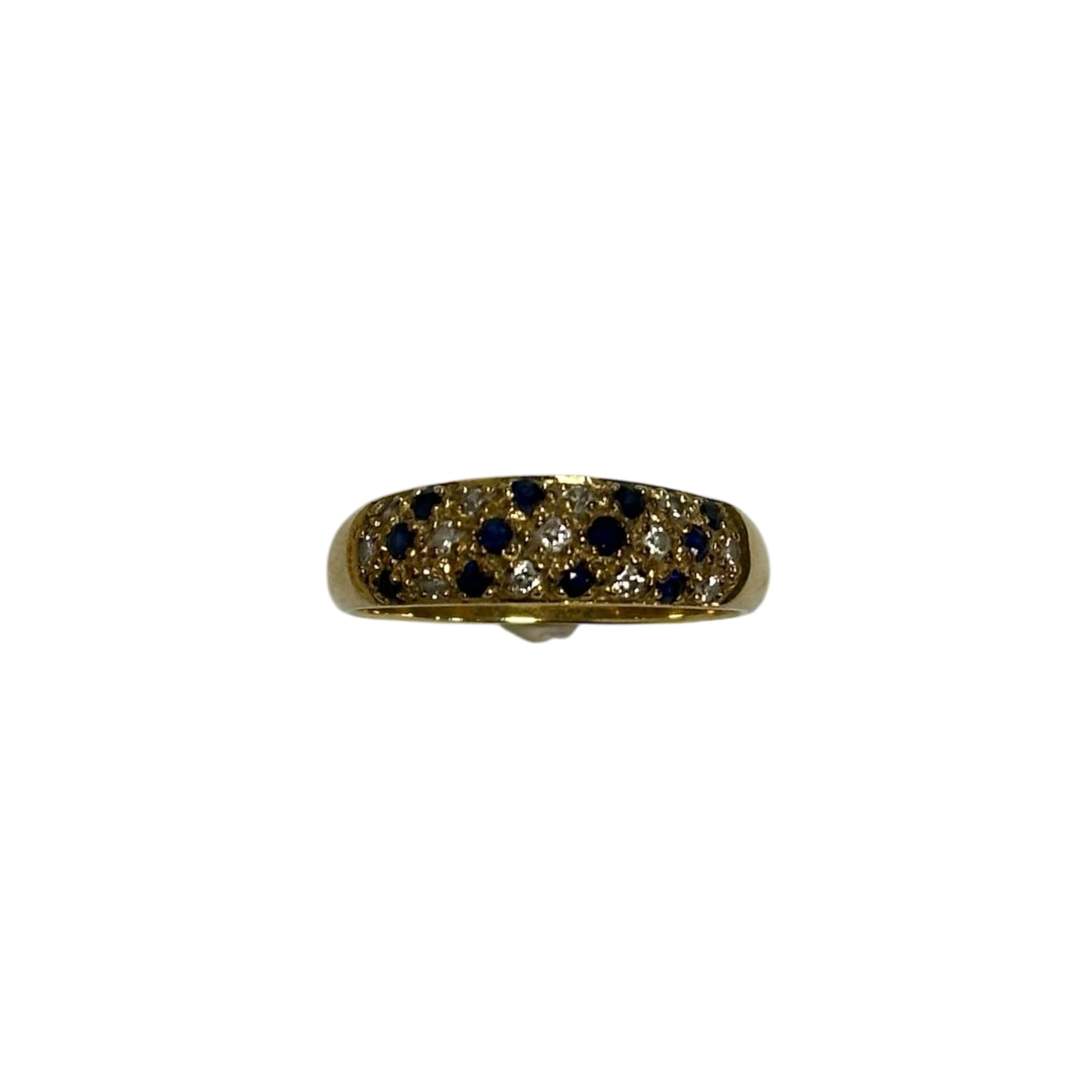 Bague Or avec Pierre Bleue et Diamants