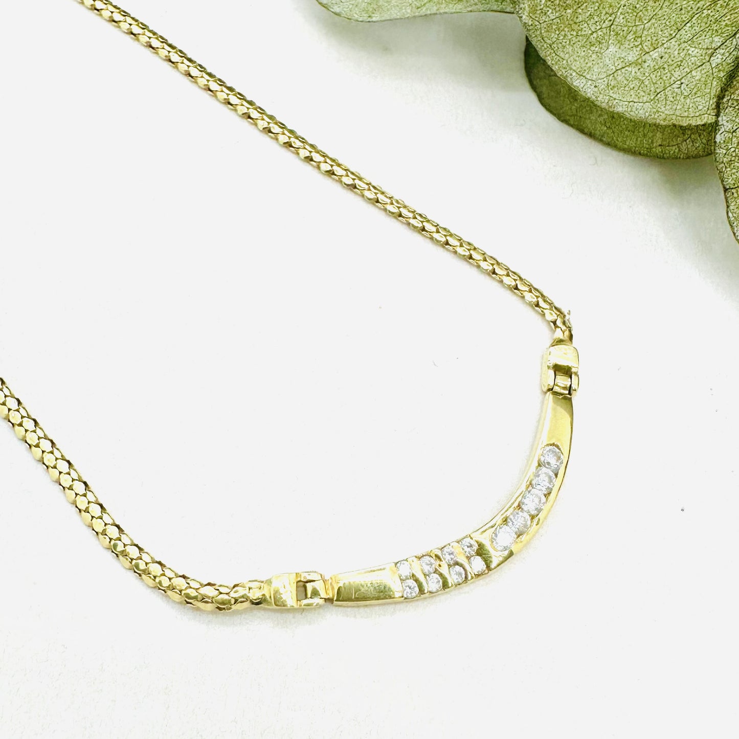 Collier Or avec Oxydes
