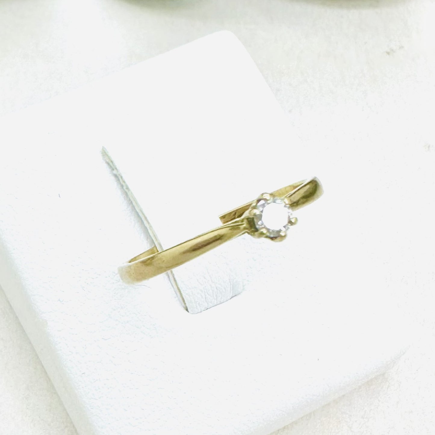 Bague Or avec Diamant Solitaire
