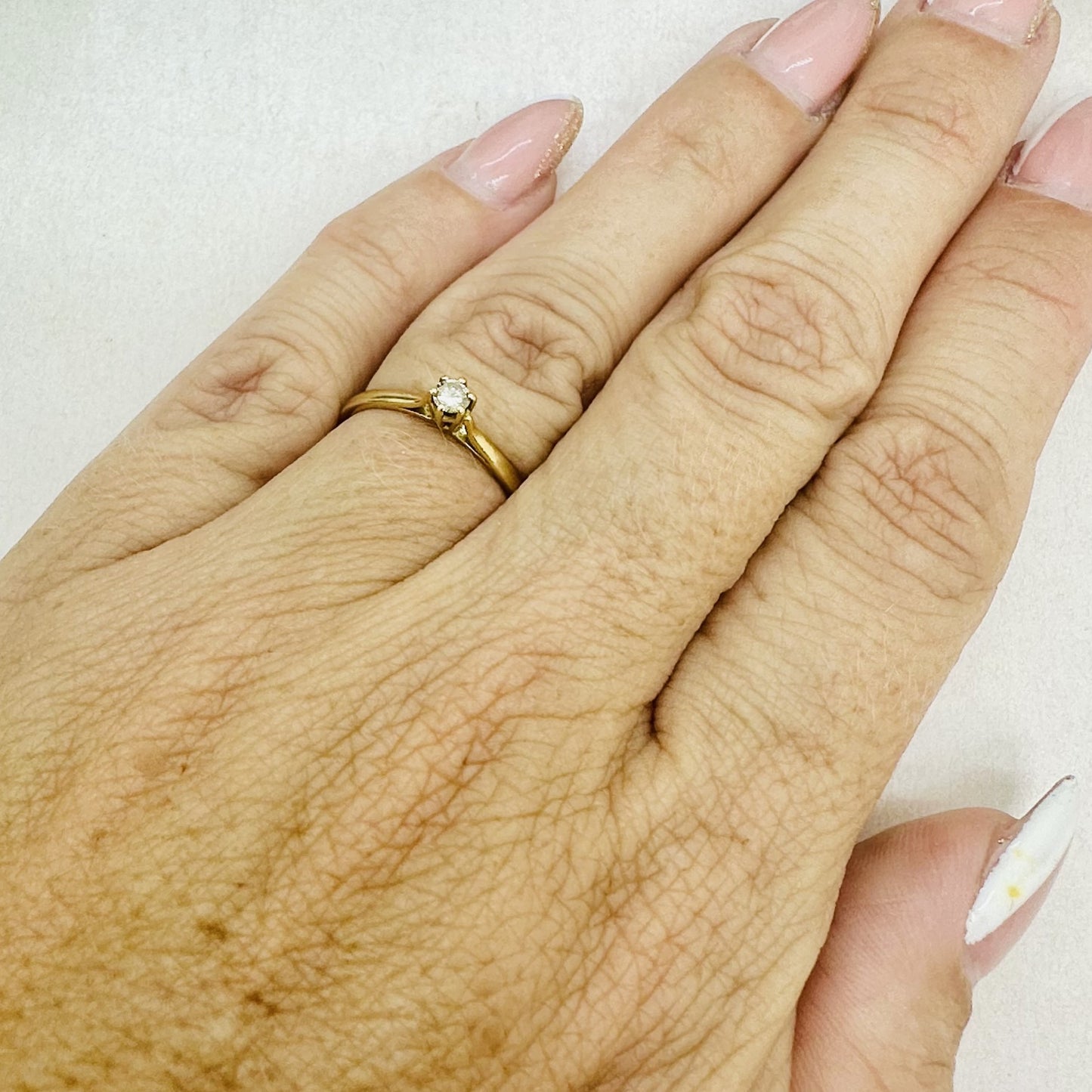 Bague Or avec Diamant Solitaire