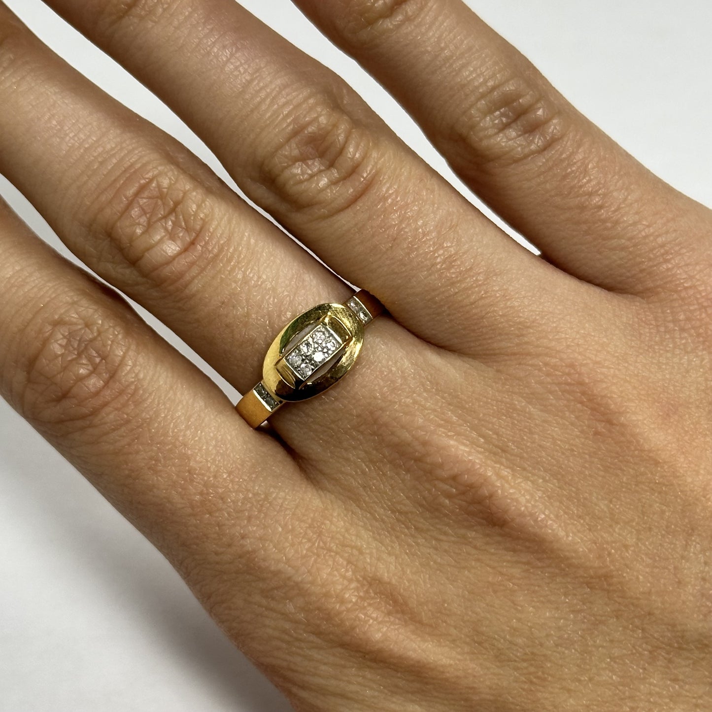 Bague 2 Ors avec Diamants