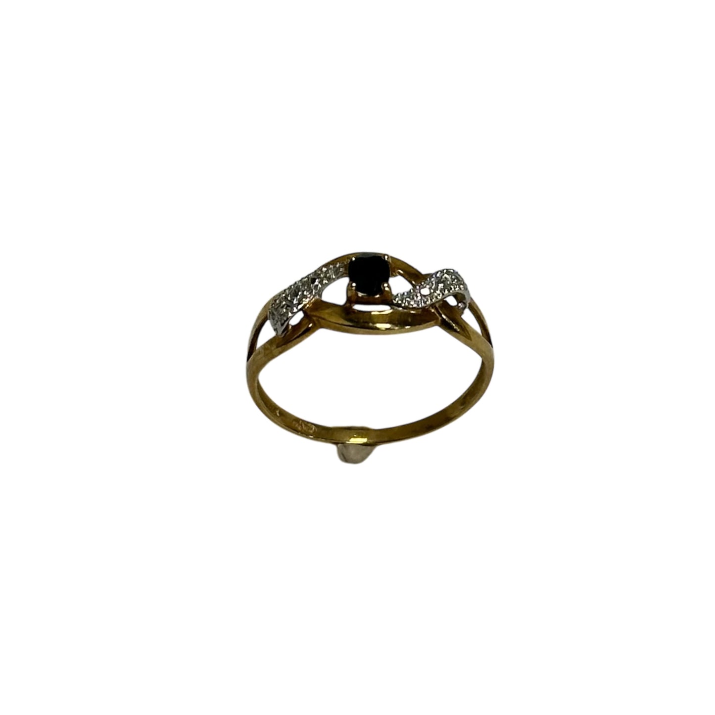 Bague 2 Ors avec Pierre Bleue