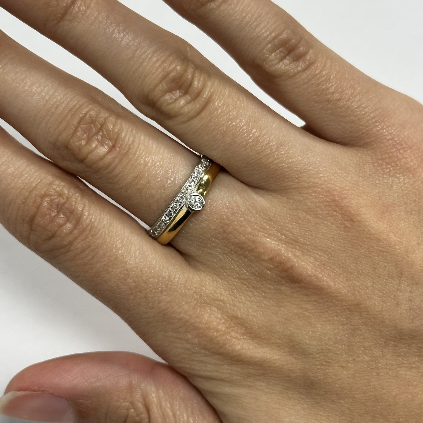Bague 2 Ors avec Diamants