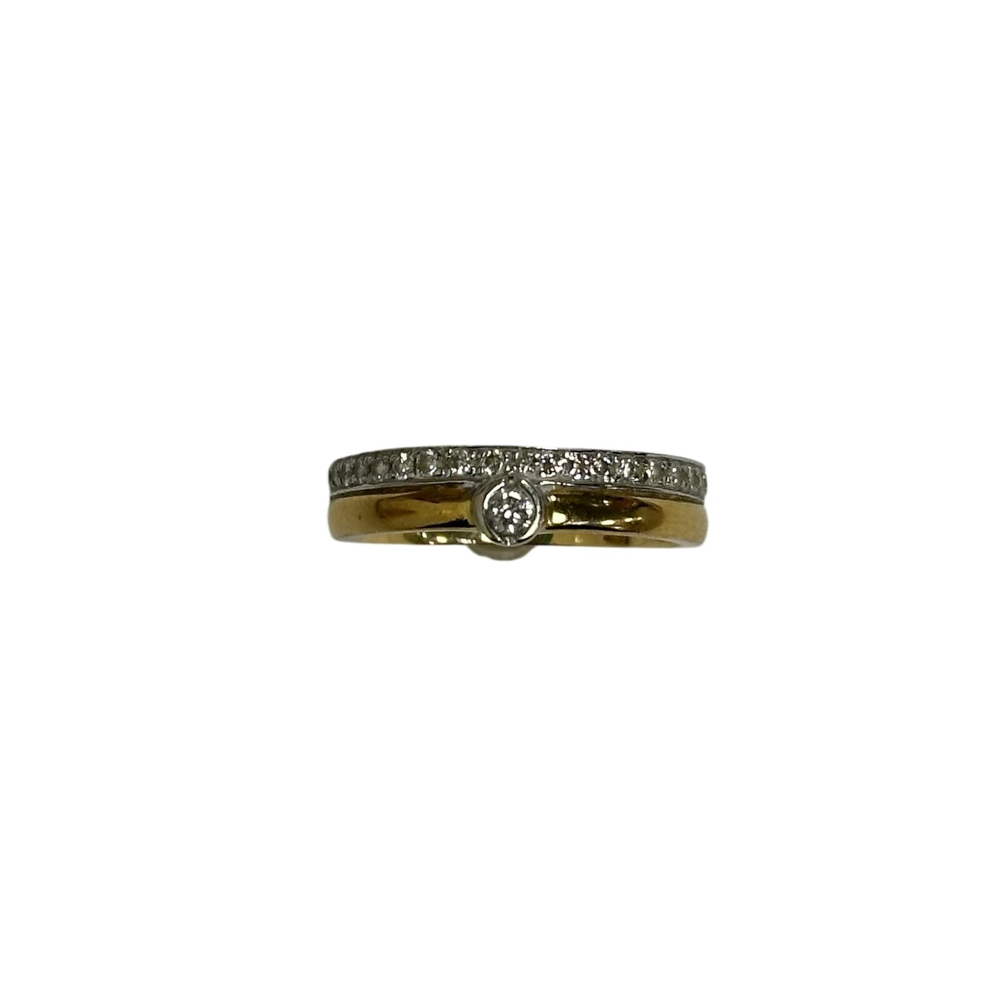 Bague 2 Ors avec Diamants