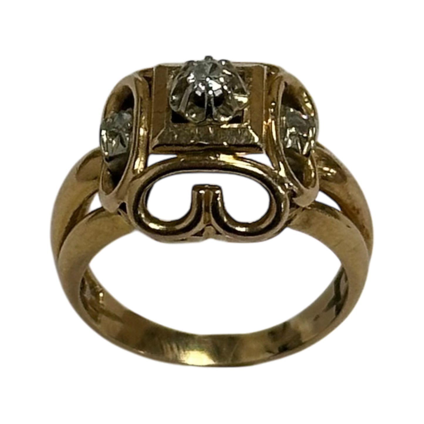 Bague Or Jaune avec Diamants