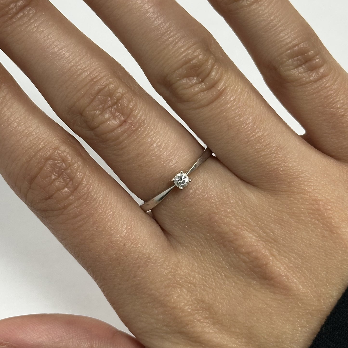 Bague Or avec Diamant Solitaire 0,10ct