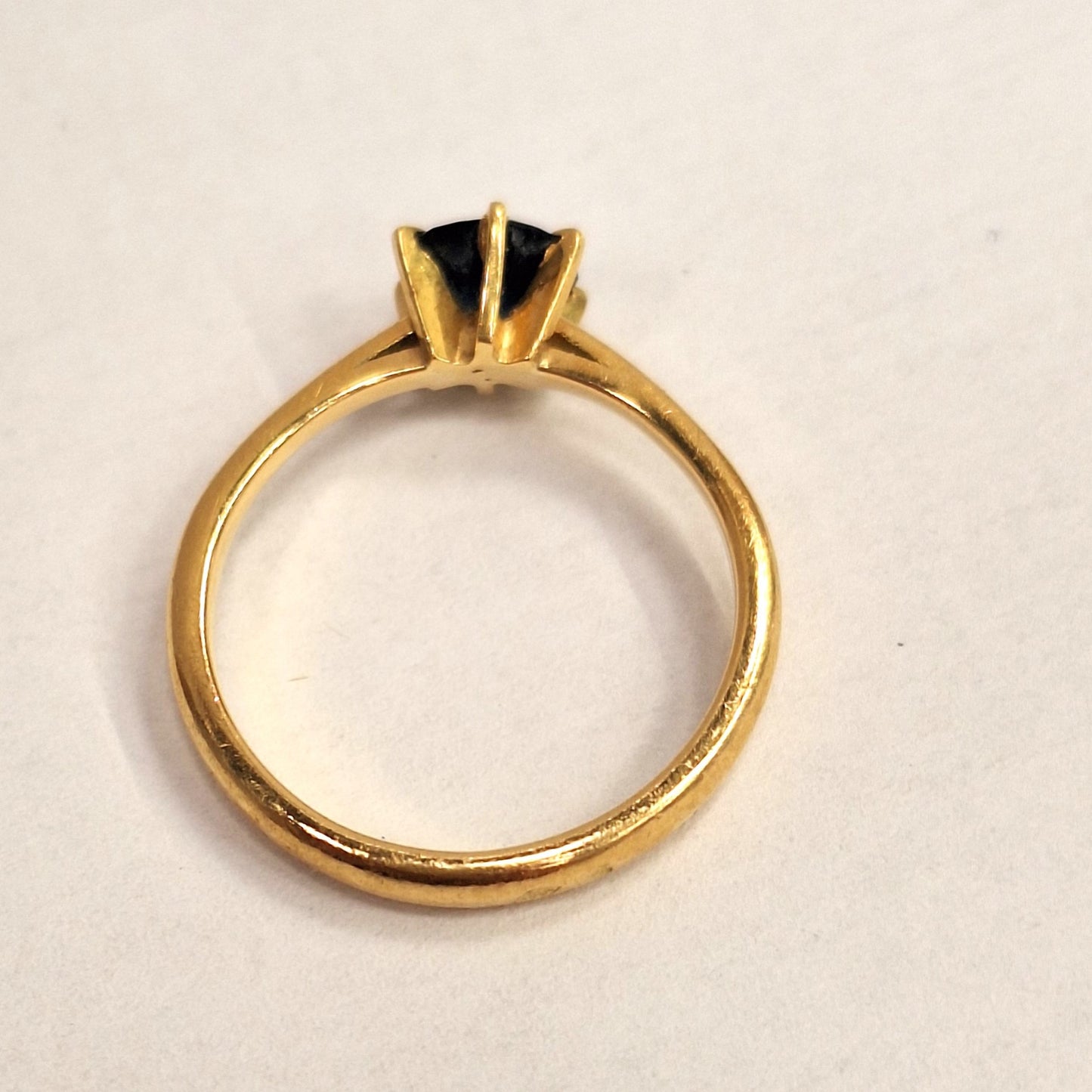 Bague 2 Ors avec Saphir