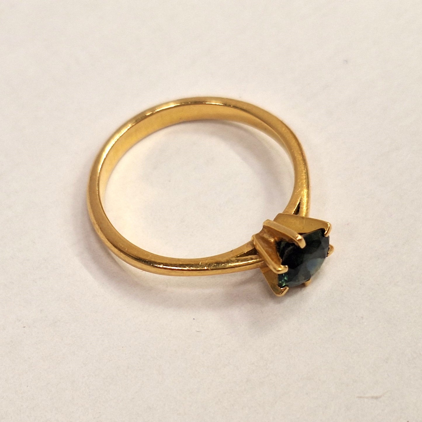 Bague 2 Ors avec Saphir