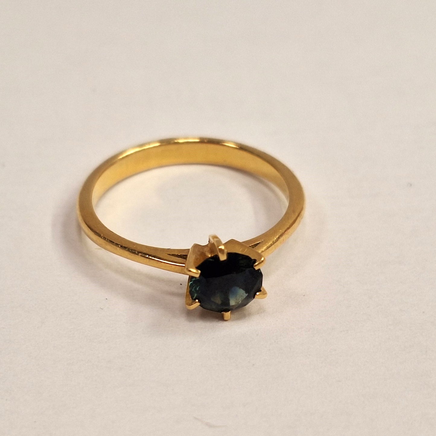 Bague 2 Ors avec Saphir