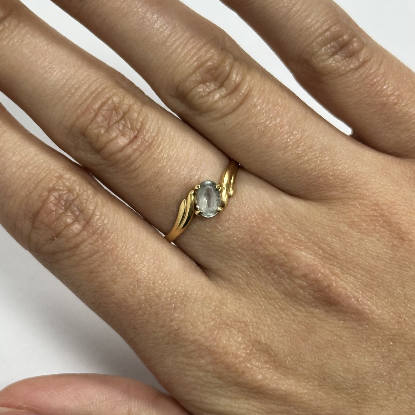 Bague Or avec Pierre Bleue