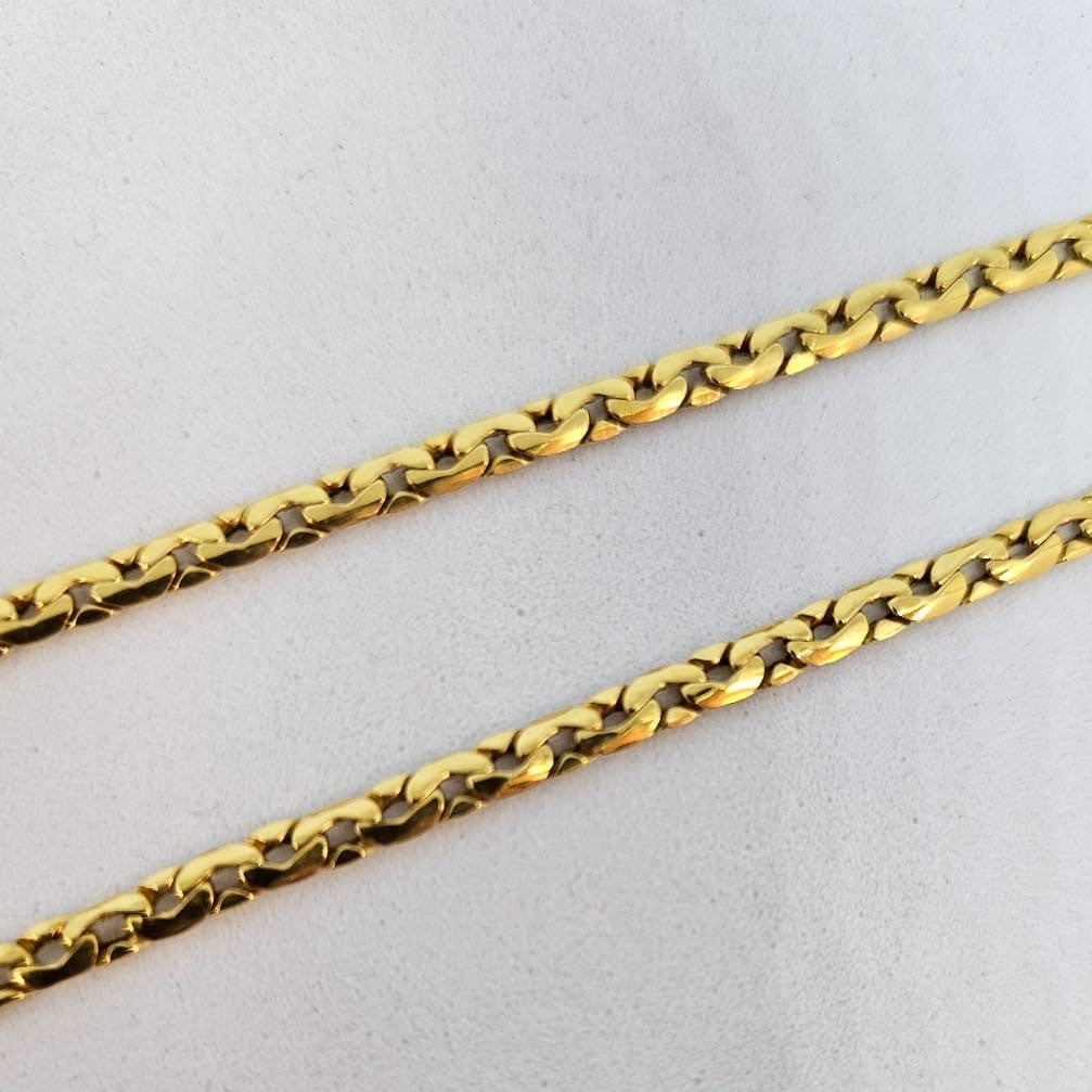 Collier Or Maille Haricot