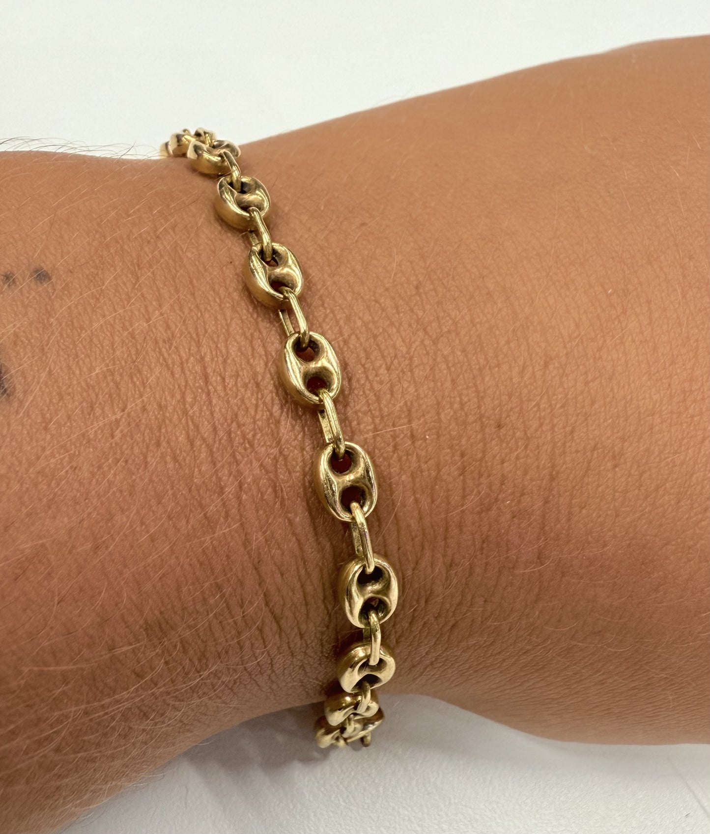 Bracelet Or Maille Grain de Café